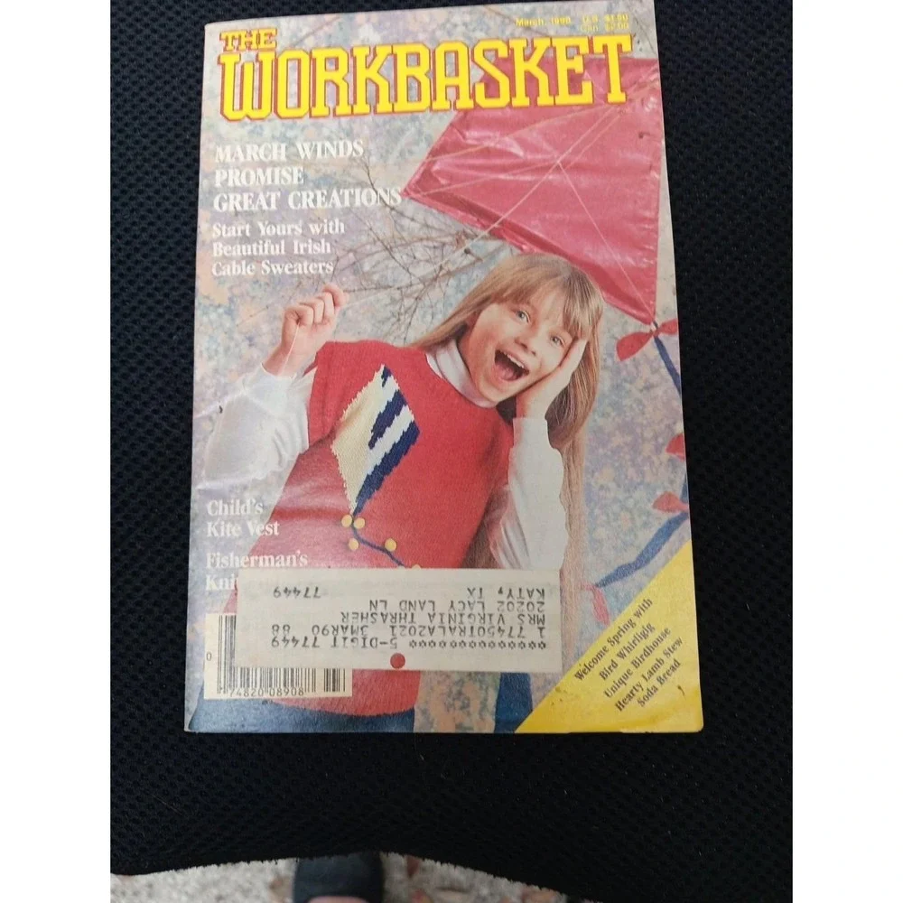 Lot of 6/ 90 & 91 Workbasket Magazines Knit, Crochet, Sewing,Tat, Craft Patterns